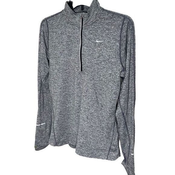 Nike run dri-fit long sleeve shirt grey size medium - Picture 1 of 15
